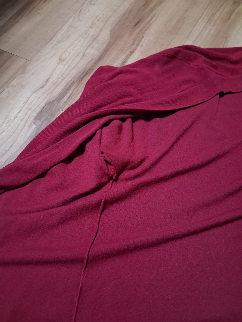 Open-Front Raspberry Colored Women's Cardigan Sweater - Picture 4 of 4